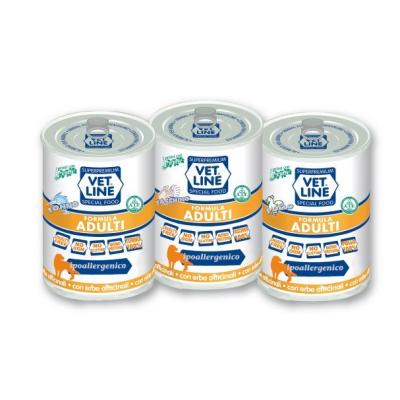 vetline cane adulti ipoallergenico tacchino 400 gr