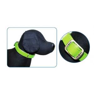 collare in similpelle glossy 2.6-4.0 x 15 cm verde