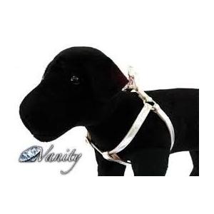 pettorina similpelle roy 25 - 40 x 1.5 cm argento