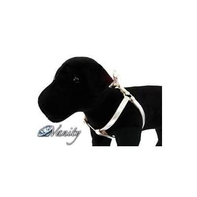 pettorina similpelle roy 25 - 40 x 1.5 cm argento