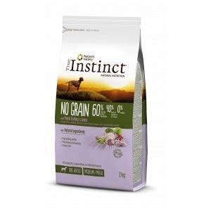 true instinct cane no grain adult medium tacchino e piselli 2 kg