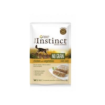 true instinct gatto no grain adult pollo e verdure patè 70 gr