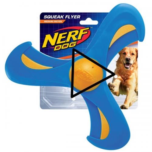 NERF squeack tri-flyer elica gomma 12 cm