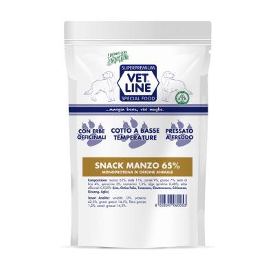 Vetline Cane Snack Manzo 65% 80 Gr