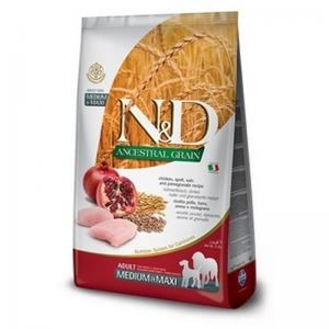 Farmina  Cane N&D Ancestral Adulto Medium&Maxi Pollo, Farro, Avena & Melograno