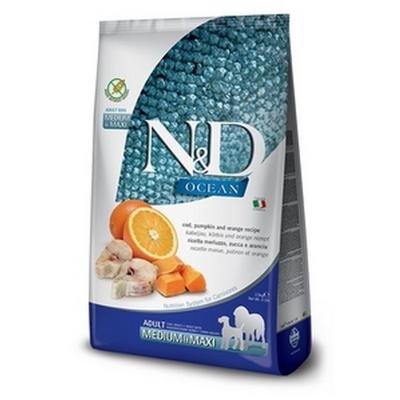 Farmina  Cane N&D Ocean Adulto Medium&Maxi Merluzzo, Zucca & Arancia