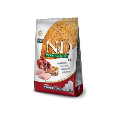 Farmina Cane N&D Ancestral PuppyMedium&Maxi Pollo, Farro, Avena & Melograno