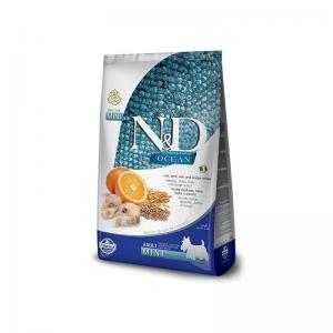 Farmina Cane N&D Ocean AdultoMini Merluzzo, Farro, Avena & Arancia