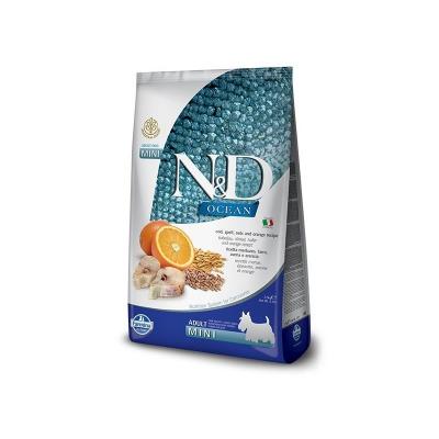 Farmina Cane N&D Ocean AdultoMini Merluzzo, Farro, Avena & Arancia