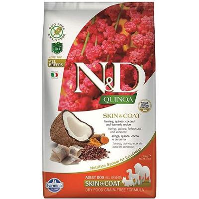 Farmina Cane N&D Quinoa Skin&Coat Adulto All Breeds Aringa, Quinoa, Cocco & Curcuma